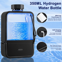 Bouteille d'eau alcaline à hydrogène portable de 350 ml, générateur de bouteille d'eau alcaline à hydrogène rechargeable par USB