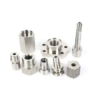 Piezas DE MAQUINARIA DE PRECISIÓN DE ACERO INOXIDABLE personalizadas CNC Piezas de maquinaria de construcción de eje de tornillo de brida de conexión OEM