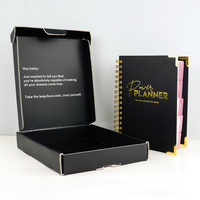 Carnet personnalisé en gros avec LOGO 2024 A5 Noir Spirale Agenda hebdomadaire de bien-être Objectifs Journal Planificateur Carnet Coffret cadeau