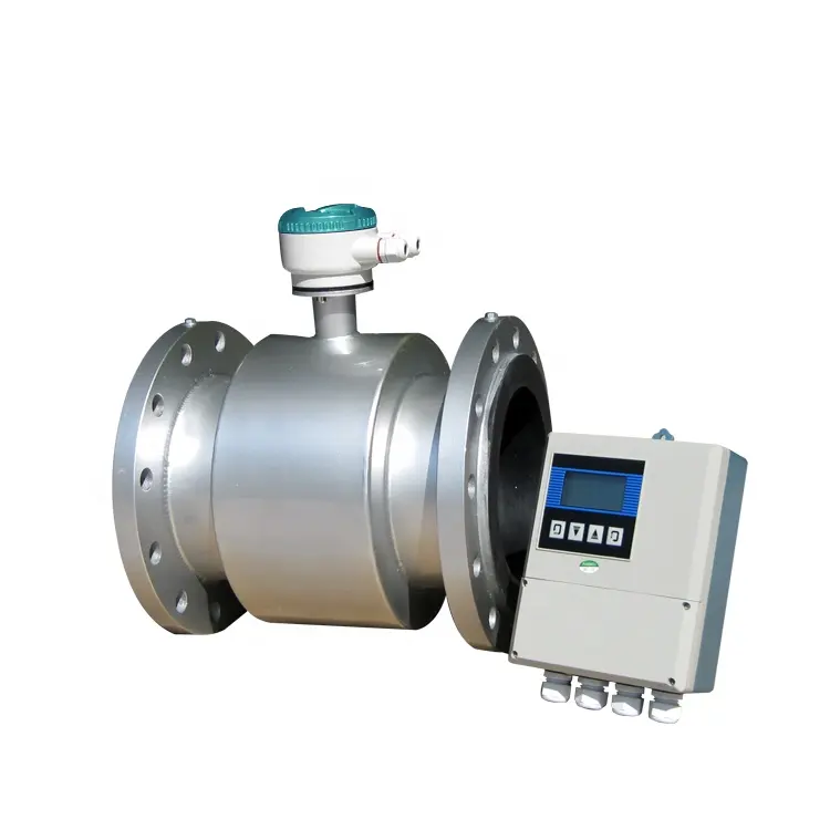 Display HCL Portable Remote RTU Filling Type 50GPM Inline Water 51mm Electromagnetic Flow Meter Max 100 M3