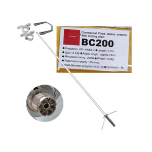 เสาอากาศรีพีทเตอร์สถานีฐาน 1.7M BC100 BC200 Diamonds VHF UHF 134-174MHz 108-132Mhz 430-490MHz 4.5dBi 6.5dBi ขั้วต่อ N-Female SO239 - Product Image 5