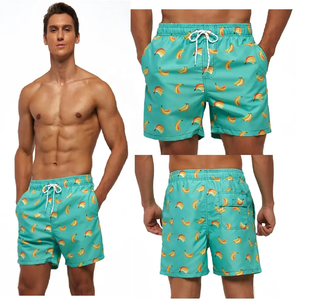 Fornitore pantaloncini da bagno pantaloncini da uomo pantaloncini da spiaggia costume da bagno uomo costumi da bagno per spiaggia estiva sublimazione a rapida asciugatura