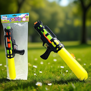 Pistola ad acqua 49 cm, giocattolo in plastica gialla per divertimento all'aperto dei bambini e giochi in spiaggia - Product Image 2