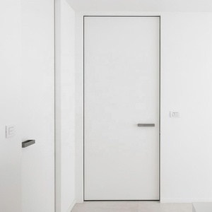 Puerta Oculta Invisible para Dormitorio de Apartamento, Estilo Moderno, Color Blanco, con Perfil de Madera Sólida Impermeable, Directo de Fábrica - Product Image 4