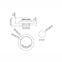 Feux de gabarit et de dégagement ronds à LED de 1-1/4 pouce (32 mm) pour camion et remorque, conformes aux normes SAE/DOT/FMVSS108