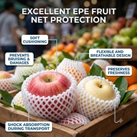 Fabrieksgroothandel voedselveilige EPE schuim fruitnetten schokbestendige beschermende gaasafdekking voor mango appel perzik groenten