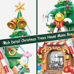 Jaki Santa Claus ELF cây nhà xây dựng khối tự làm mô hình đồ chơi với Cây giáng sinh đèn âm nhạc Bộ hộp cho trẻ em - Product Image 3