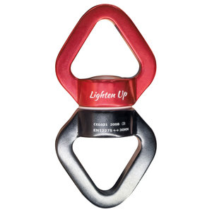 Mosqueton d'escalade en aluminium aéronautique durable avec logo personnalisé, 30KN, pivotant à 360 degrés, avec lien de connexion - Product Image 1