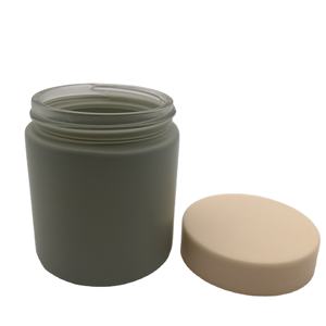 Envase de crema de vitamina amarillo mate esmerilado, bote de hierbas de 4oz, tarro de vidrio coloreado con tapa - Product Image 4