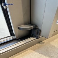 Porte coulissante en alliage d'aluminium à rupture de pont thermique, double vitrage insonorisé, verre Low-E, isolation thermique, résistante à l'eau, pour hôtel
