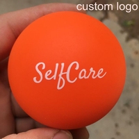 Balles de lacrosse en Silicone de massage personnalisées noires de 6.3cm