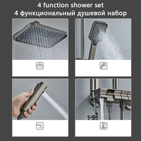 Luxe Automatique Affichage Numérique Robinet Acier Inoxydable Piano Clé Système De Douche Mélangeur À Température Constante