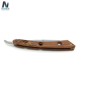 มีดโกนสำหรับผู้ชายใบมีดตัดเดี่ยวใบมีดโกนด้ามไม้พร้อมชื่อแบรนด์ตามสั่ง - Product Image 4