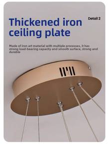 مصباح معلق إضاءة ليد زخرفية، إضاءة معلقة بأسلوب نورديك لغرفة المعيشة وغرفة النوم، ثريات وإضاءات معلقة - Product Image 6