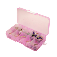 10 boîtes de rangement transparentes en plastique pour bijoux, amovibles, pour bricolage et organisation de bandes élastiques