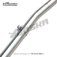 Tuyaux d'échappement à haut débit en acier inoxydable Boska avec catalyseurs pour VW GOLF R 7/7.5 MK7/MK7.5 2.0T 2014-2020, bouclier thermique