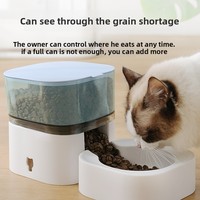 Nouvel distributeur automatique de nourriture pour chien avec écran LCD, en PP solide, antidérapant, amovible, lavable, léger, 0,6 kg, gamelle pour chat, ustensiles pour animaux de compagnie