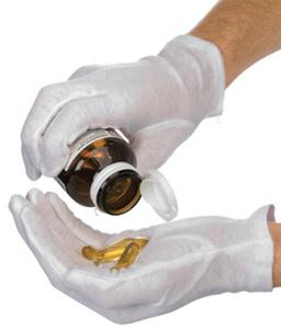 ผ้าฝ้ายถุงมือทำงาน Interlock ถุงมือสีขาวถุงมือความปลอดภัย - Product Image 5