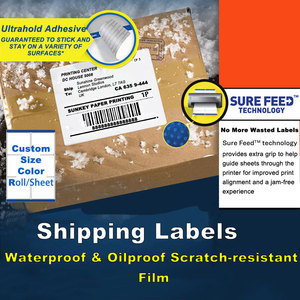 Impermeabili a prova di olio 30x20mm 58*40mm 100X150 1 "* 2-5/8" rimovibili in bianco autoadesivo in carta - Product Image 2