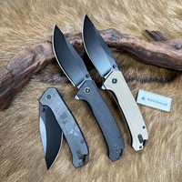 Couteau de camping EDC à axe à roulement à billes XR40R1, haute dureté 14C28N, couteau de poche, fibre de carbone G10 en option, couteau pliant d'extérieur