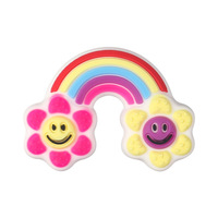 Perles en silicone rondes 3D arc-en-ciel nuages soleil colorées en gros pour la fabrication artisanale DIY