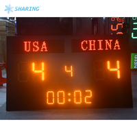 Tableau de score de futsal LED portable d'extérieur avec télécommande, support en A mobile, longue autonomie de la batterie, indice de protection IP54