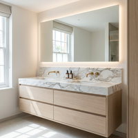 Système d'organisation de dressing sur mesure de luxe avec éclairage LED, porte en verre, grande capacité, rangement pour chambre à coucher