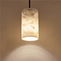 Lustre simple en marbre, lampe suspendue en albâtre LED, lampe de chevet moderne pour chambre à coucher, salon, salle à manger, hôtel, villa