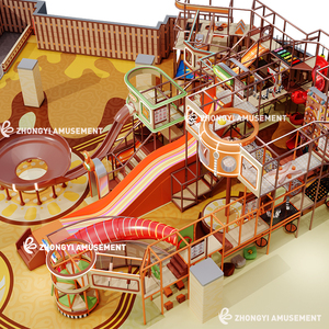 Grand équipement de terrain de jeu intérieur commercial <span class=keywords><strong>Jeux</strong></span> de terrain de jeu intérieur doux Aire de jeu pour enfants équipée d'une grande matrice de toboggan Vortex - Product Image 4