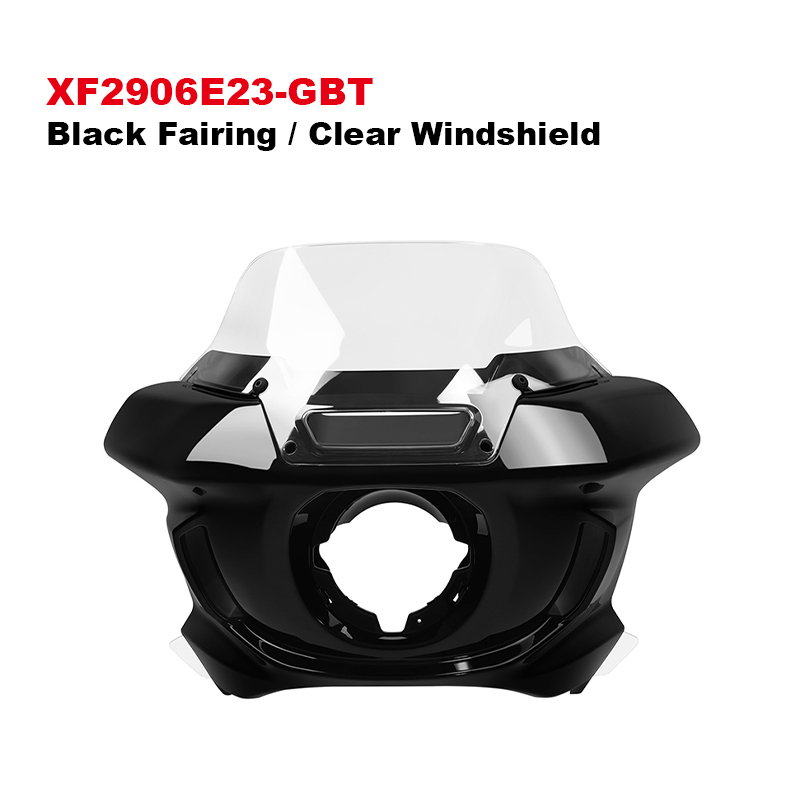 Black Fairing and Clear Windshield