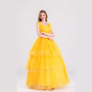 Disfraz de Princesa de Cuento de Hadas para Mujer, Estilo Elegante, Conjunto Completo, Tela de Poliéster, para Halloween, Eventos, Cosplay, Fiestas - Product Image 3