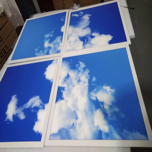 <span class=keywords><strong>Plafonnier</strong></span> décoratif avec motif de ciel bleu, nuages blancs, soleil, plage, palmier cocotier, luminaire suspendu pour bureau - Product Image 6