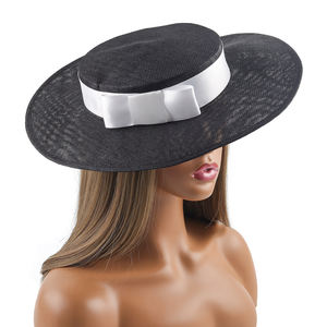 Yeni tatil moda Fascinator şapka Deluxe ilmek Sinamay kilise şapka kadınlar için yeni Hairnet hediye parti dans dekorasyon - Product Image 6