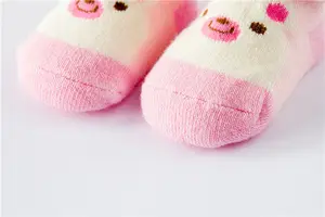 Wholesale Newborn Baby Sock Korean Version Cartoon Bear Terry Socks Baby Thick Winter Socks