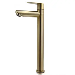Gold Bathroom Basin Sink Faucets Brushed Gold Bathroom Faucet Stainless Steel