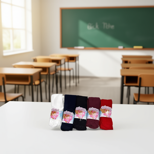 Catherine Girls School <b>Tights</b> Solid Thin Long Winter Opaque Mesh Knitted Hosiery for Children - Product Image 2