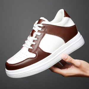 Chaussures pour hommes à talon compensé invisible de 8 cm, nouvelle collection, respirantes, en cuir de vachette double couche, doublure en microfibre, style coréen - Product Image 4