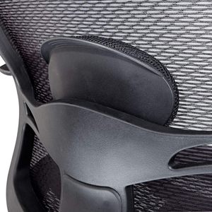 Silla ejecutiva moderna Alera ET4218 Etros Series, respaldo y asiento de malla ajustables, silla de nailon negro con respaldo medio y inclinación sincronizada - Product Image 3