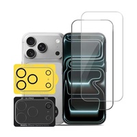 Film de protection d'écran en verre trempé 2.5D transparent anti-rayures pour iPhone 17 18 Pro Max Plus, protecteur d'objectif d'appareil photo pour iPhone 17
