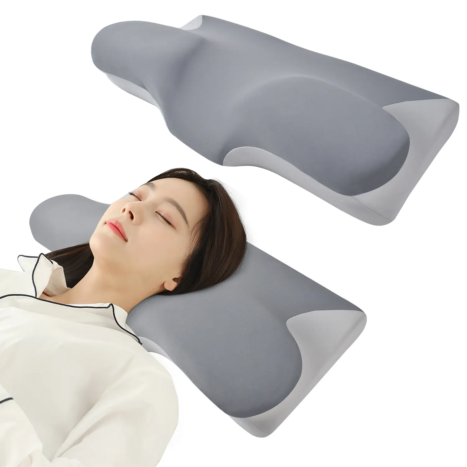 Cervical Pillow for Neck Pain Relief pillow memory foam with Cradles Design Bed Pillows for Sleeping For Sale