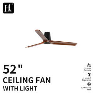 The simplest modern 52 inch <b>ceiling</b> <b>fan</b> <b>with</b> <b>remote</b> control, silence, 3 blades, wooden body, DC motor - smart home <b>fan</b> - Product Image 2