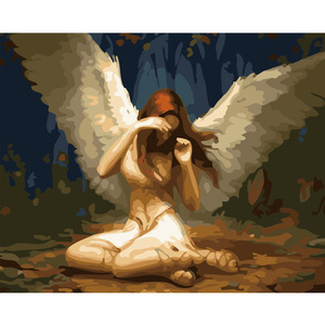 Kit de peinture DIY à succès pour la décoration murale de la maison pour adultes, femme nue et <span class=keywords><strong>soleil</strong></span> esthétique par numéros - Product Image 2