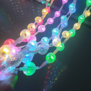 Guirlande lumineuse 3D Ananas RGB à changement de couleur, lanterne à bulles <span class=keywords><strong>Polo</strong></span>, source de lumière ponctuelle pleine couleur, lumières d'ambiance festive - Product Image 1