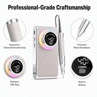 Polisseuse à ongles 40000 tr/min, micromoteur sans balais, machine de polissage pour pédicure, pile rechargeable, lime à ongles électrique