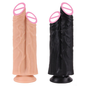 Delove di alta qualità PVC Dildo Super grandi teste doppie artificiali pene sensuali giocattoli sessuali per donne masturbatori - Product Image 1