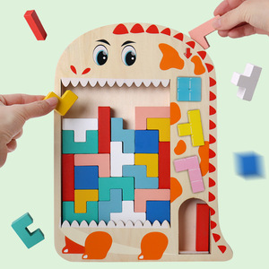 Frühe Bildung für <span class=keywords><strong>Tetris</strong></span> <span class=keywords><strong>Puzzle</strong></span> Toy Multifunktion ale DIY Cartoons Baustein Spiel für Kinder Hand-on Brain Übung gemacht - Product Image 1