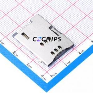 <b>SIM</b>-1002W-P6 <b>SIM</b> <b>Card</b> Connector SMD Connector Self-Return Type Mini <b>SIM</b> <b>Card</b> <b>Card</b> <b>Holder</b> 1.8mm - Product Image 1