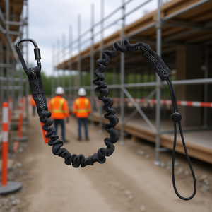 Cordon de sécurité pour outils avec mousqueton à verrouillage par vis, équipement de protection contre les chutes en polyester - Product Image 2