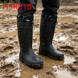 Lxg HSR009บูตลุย<span class=keywords><strong>น้ำ</strong></span>ใน<span class=keywords><strong>สวน</strong></span>ล้างได้ทันทีเหนือข้อเท้ารองเท้าบูทกันฝนสีชมพูแดงแฟชั่น - Product Image 5
