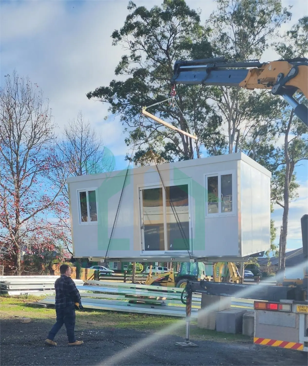 Cabina de vida móvil con ventanas de vidrio doble estándar de Australia con temperatura controlada